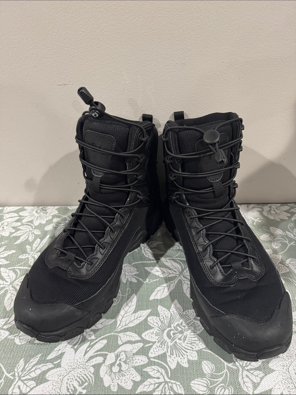 Under Armour Men's Black Tactical High-Top Boots - Rugged Lace-Up (Size 11) - Picture 2 of 7